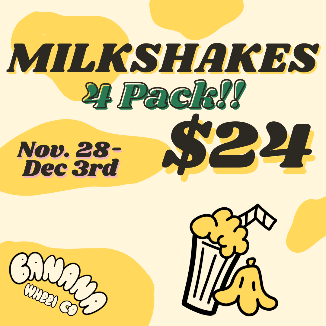 4 pack of Banana Milkshakes